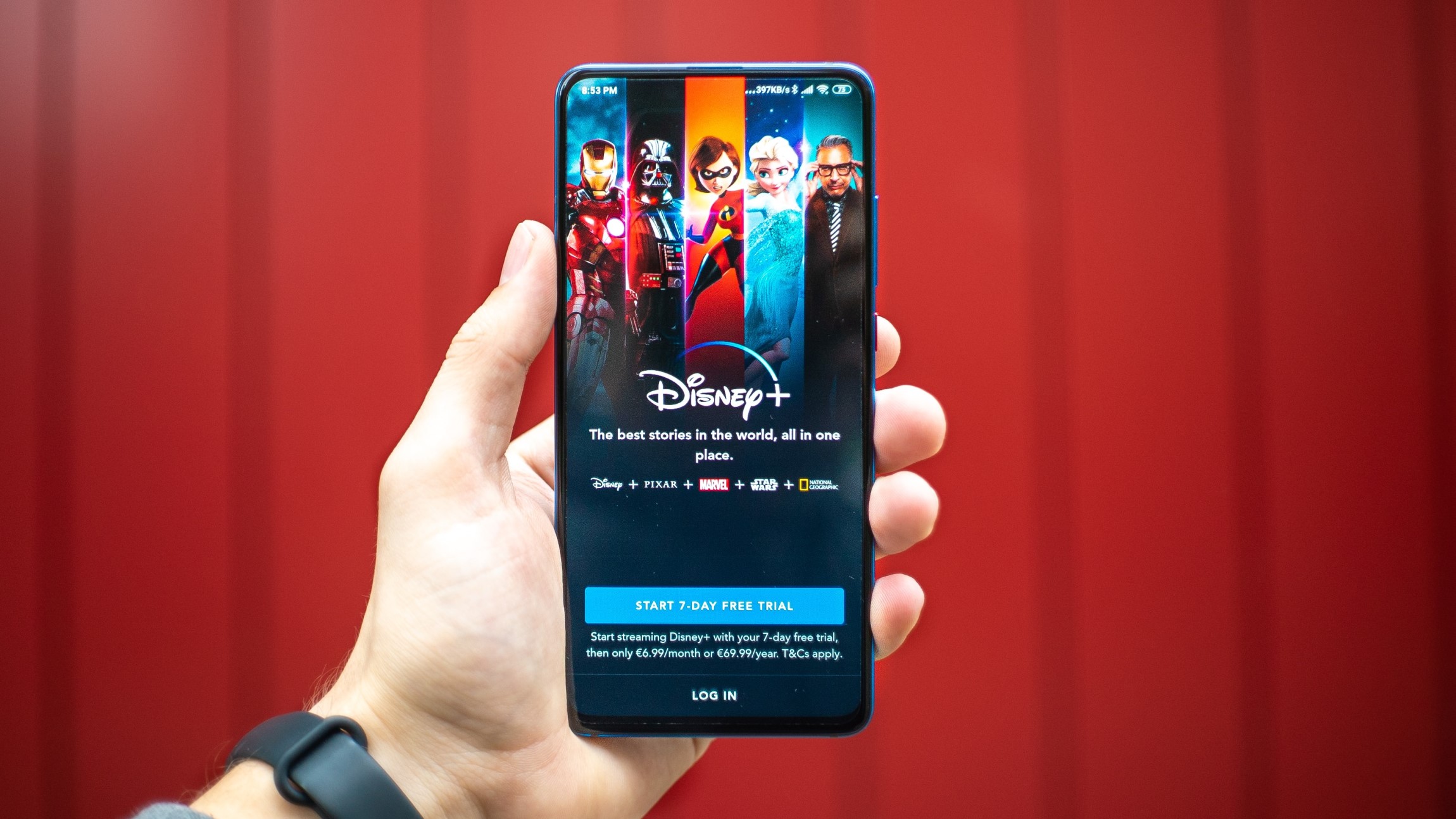 Disney+ app featuring Pixar's Incredibles